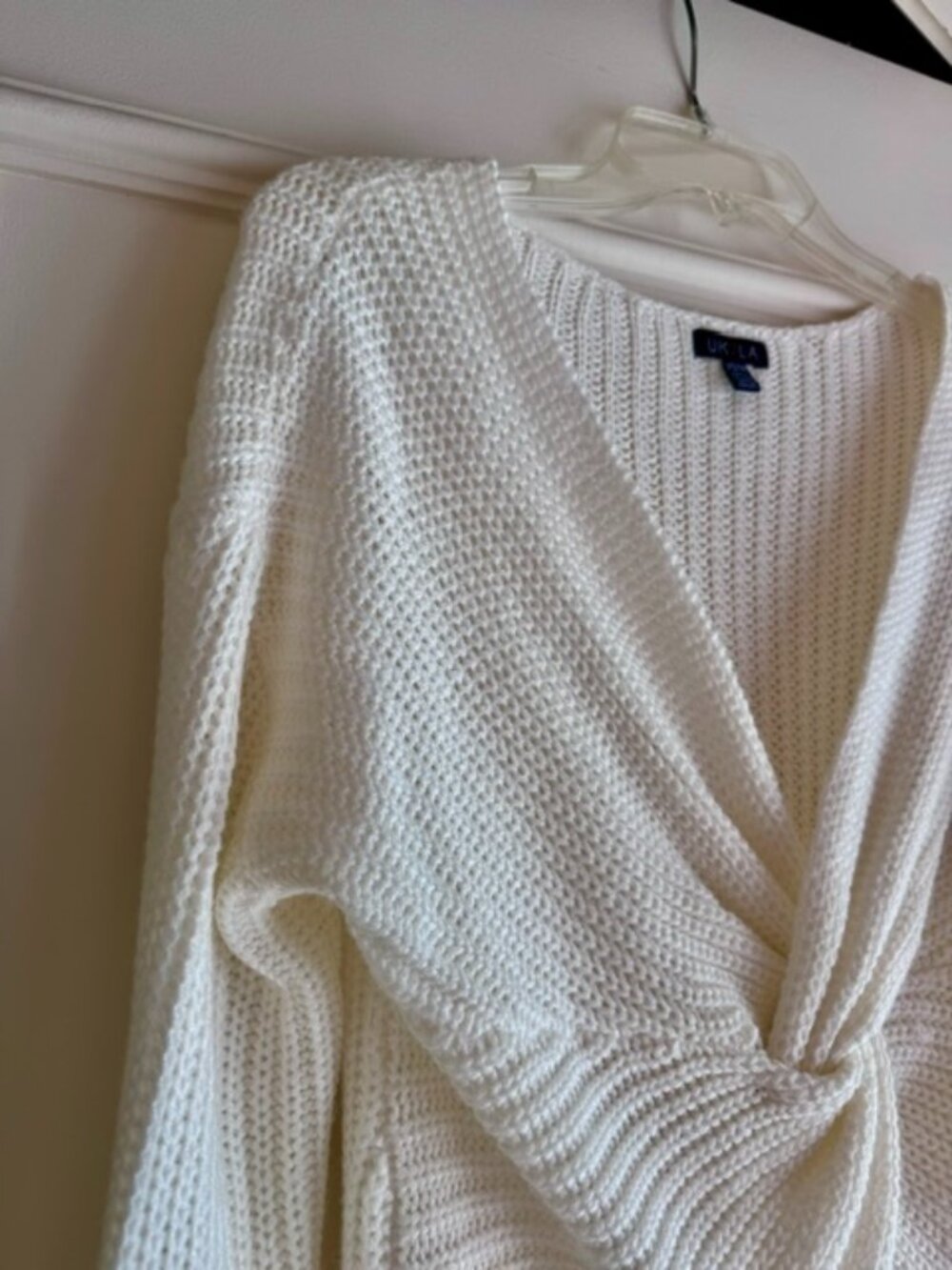 Wrap V-Neck Sweater long sleeves